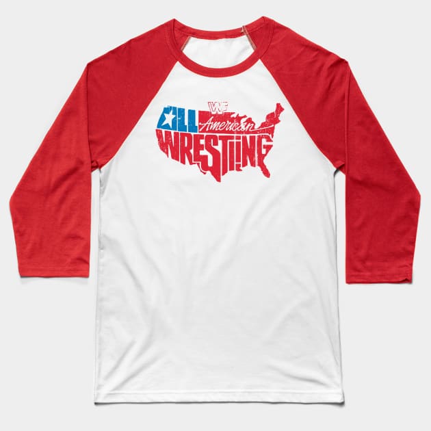 American Wrestling Baseball T-Shirt by WizzKid